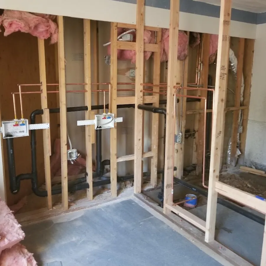 Copper pipe rough-in and plumbing installation in Moultonborough